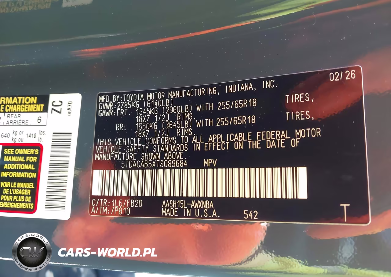 2026 Toyota Grand Highlander Hybrid Le VIN:5TDACAB5XTS089684 - 9