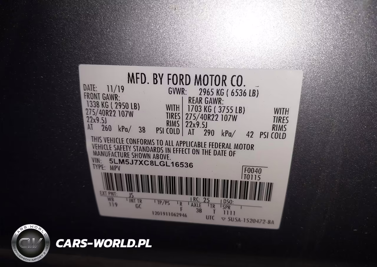 2020 Lincoln Aviator Reserve VIN:5LM5J7XC8LGL16536 - 9
