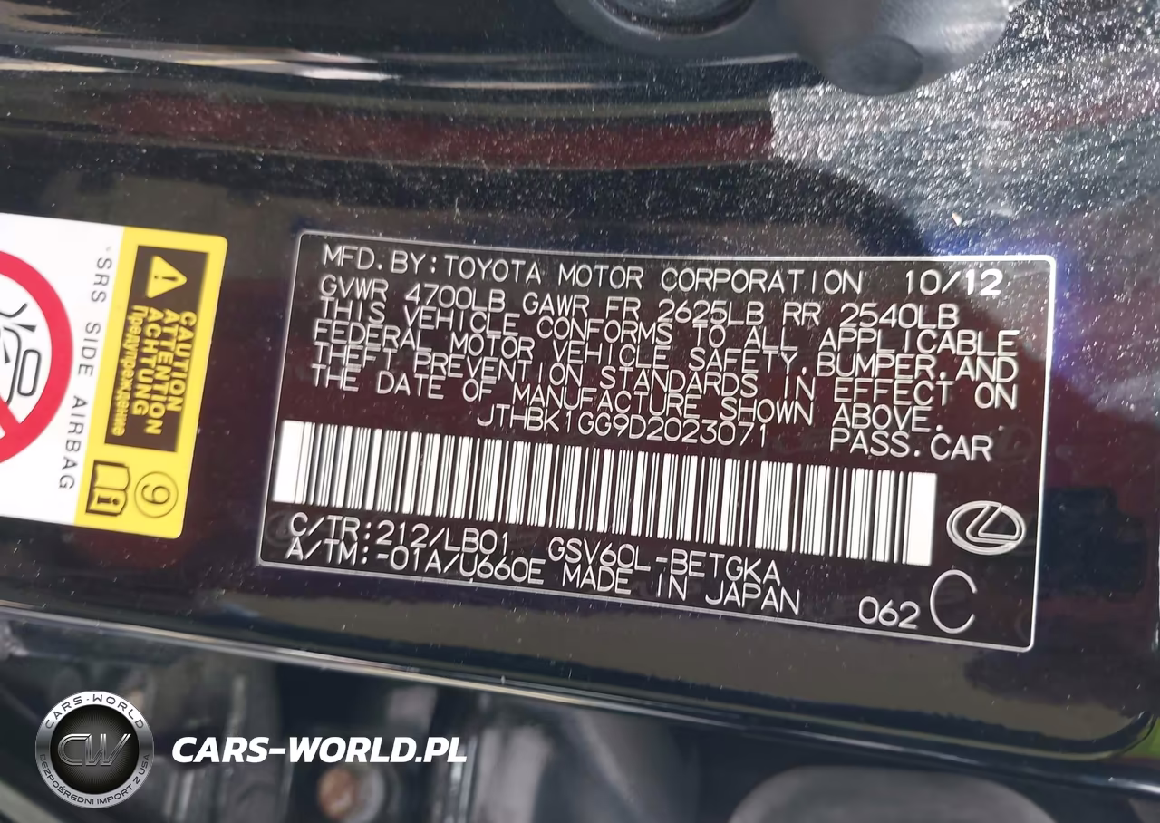 2013 Lexus Es 350 VIN:JTHBK1GG9D2023071 - 9