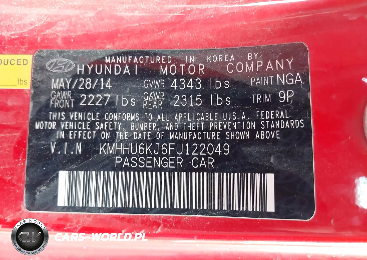 2015 Hyundai Genesis 3.8 R-Spec VIN:KMHHU6KJ6FU122049 - 9