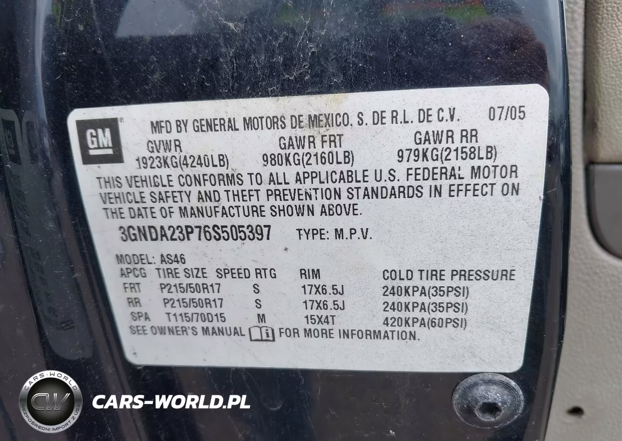 2006 Chevrolet Hhr Lt VIN:3GNDA23P76S505397 - 9