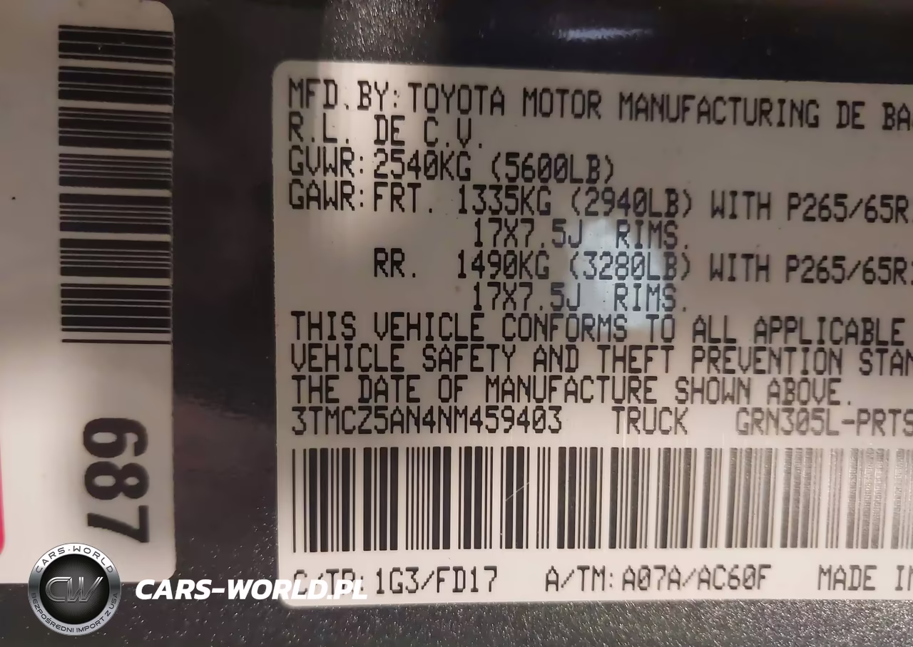 2022 Toyota Tacoma Trd Sport VIN:3TMCZ5AN4NM459403 - 9