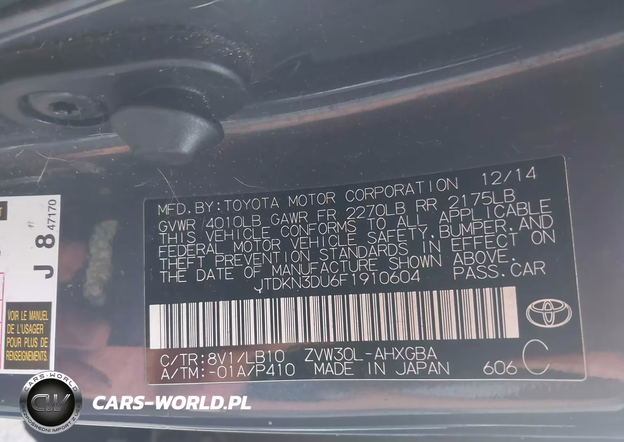 2015 Toyota Prius Four VIN:JTDKN3DU6F1910604 - 9