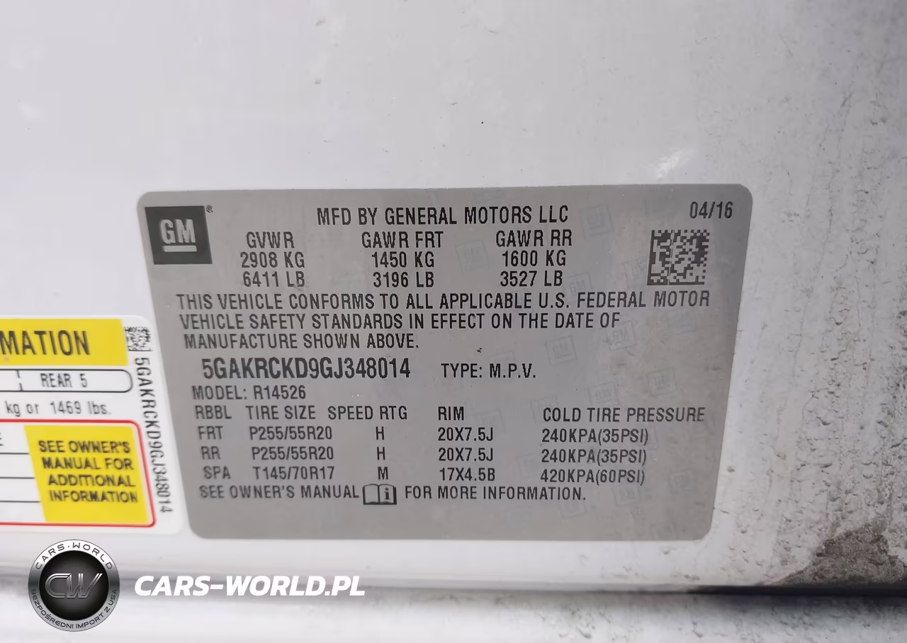 2016 Buick Enclave Premium VIN:5GAKRCKD9GJ348014 - 9