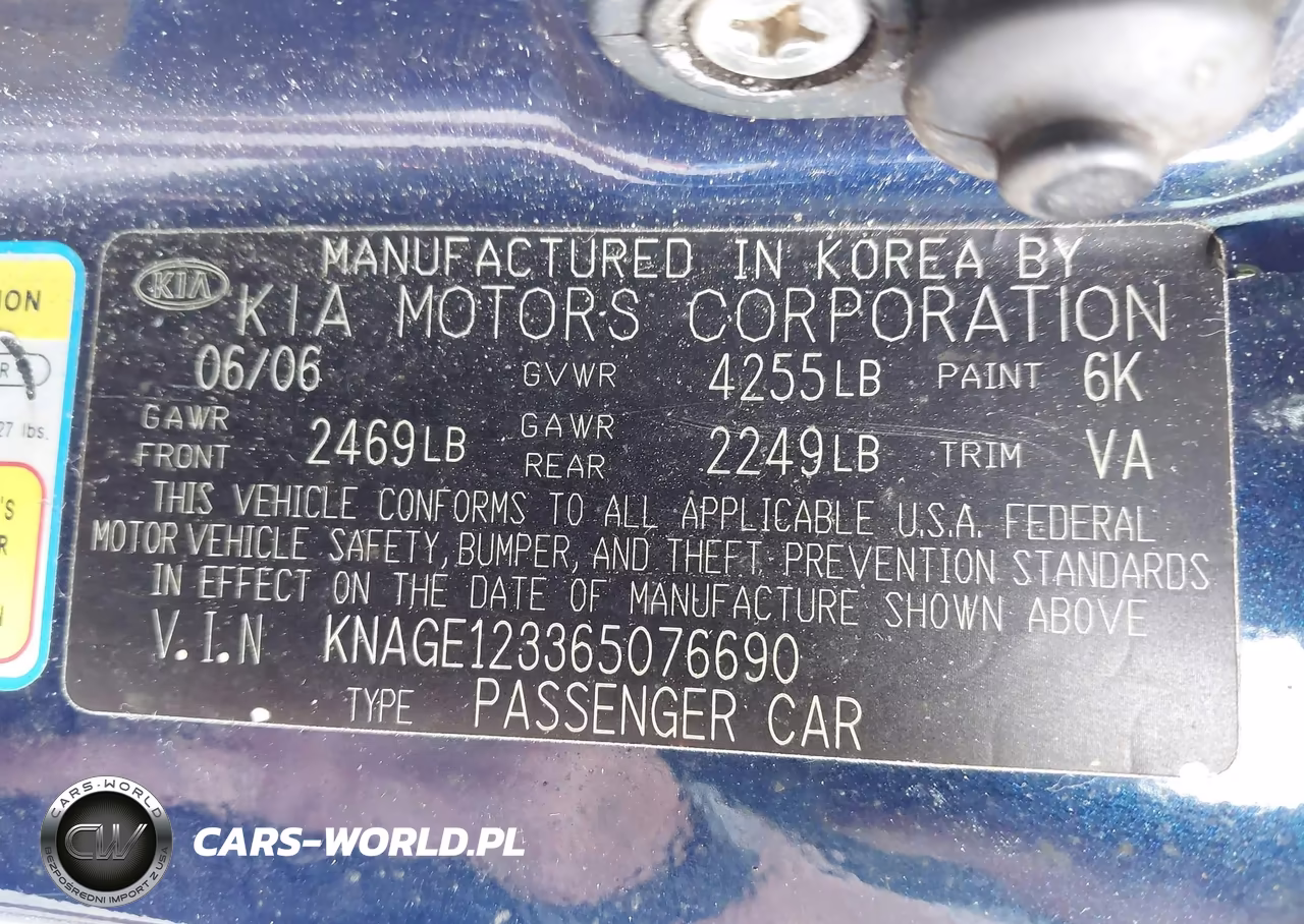 2006 Kia Optima Ex (New)-Lx (New) VIN:KNAGE123365076690 - 9