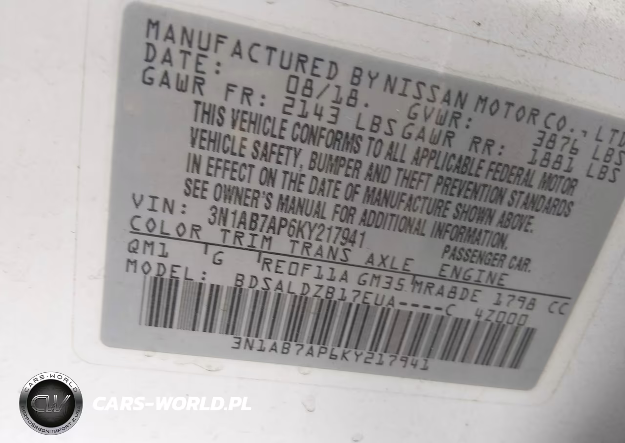 2019 Nissan Sentra Sv VIN:3N1AB7AP6KY217941 - 9