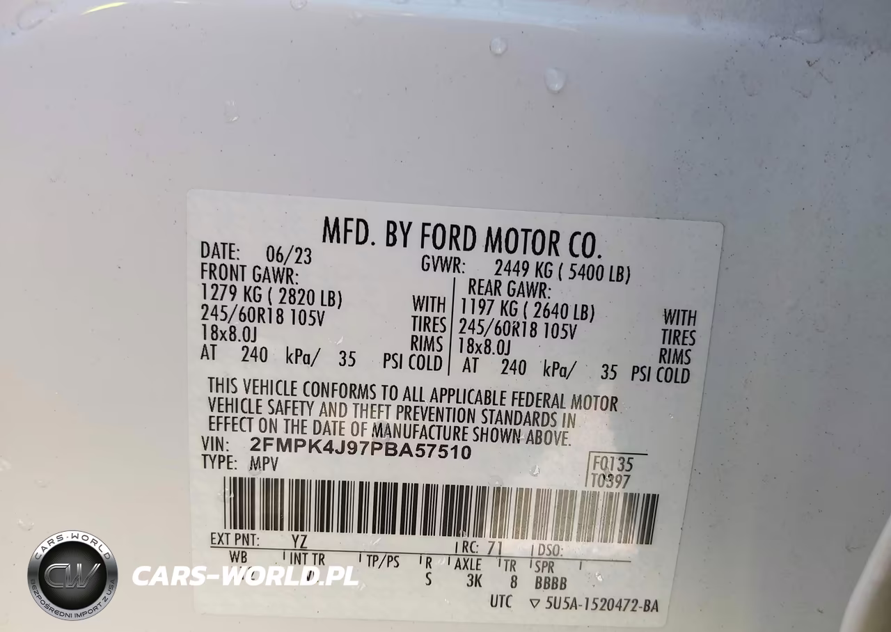 2023 Ford Edge Sel VIN:2FMPK4J97PBA57510 - 9
