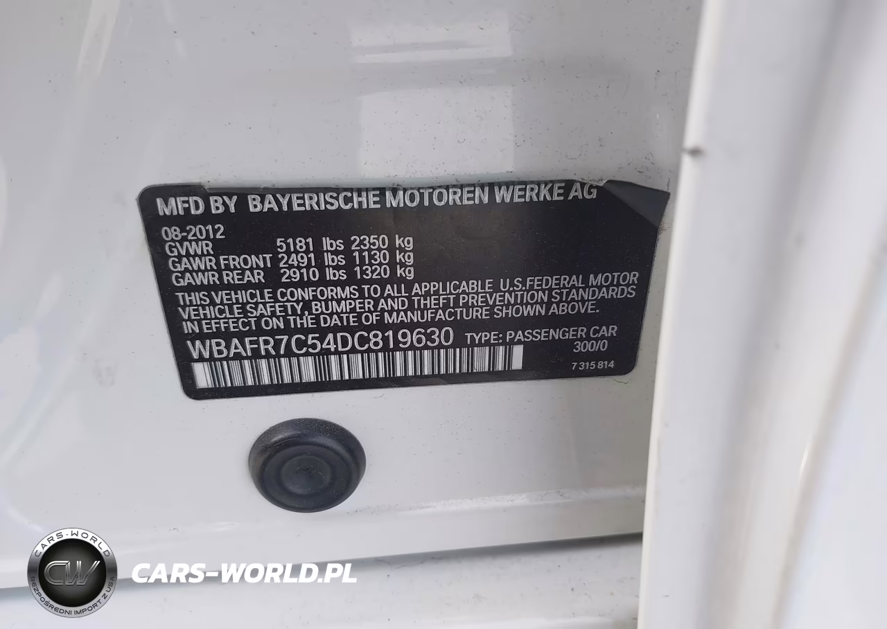2013 BMW 535I VIN:WBAFR7C54DC819630 - 9