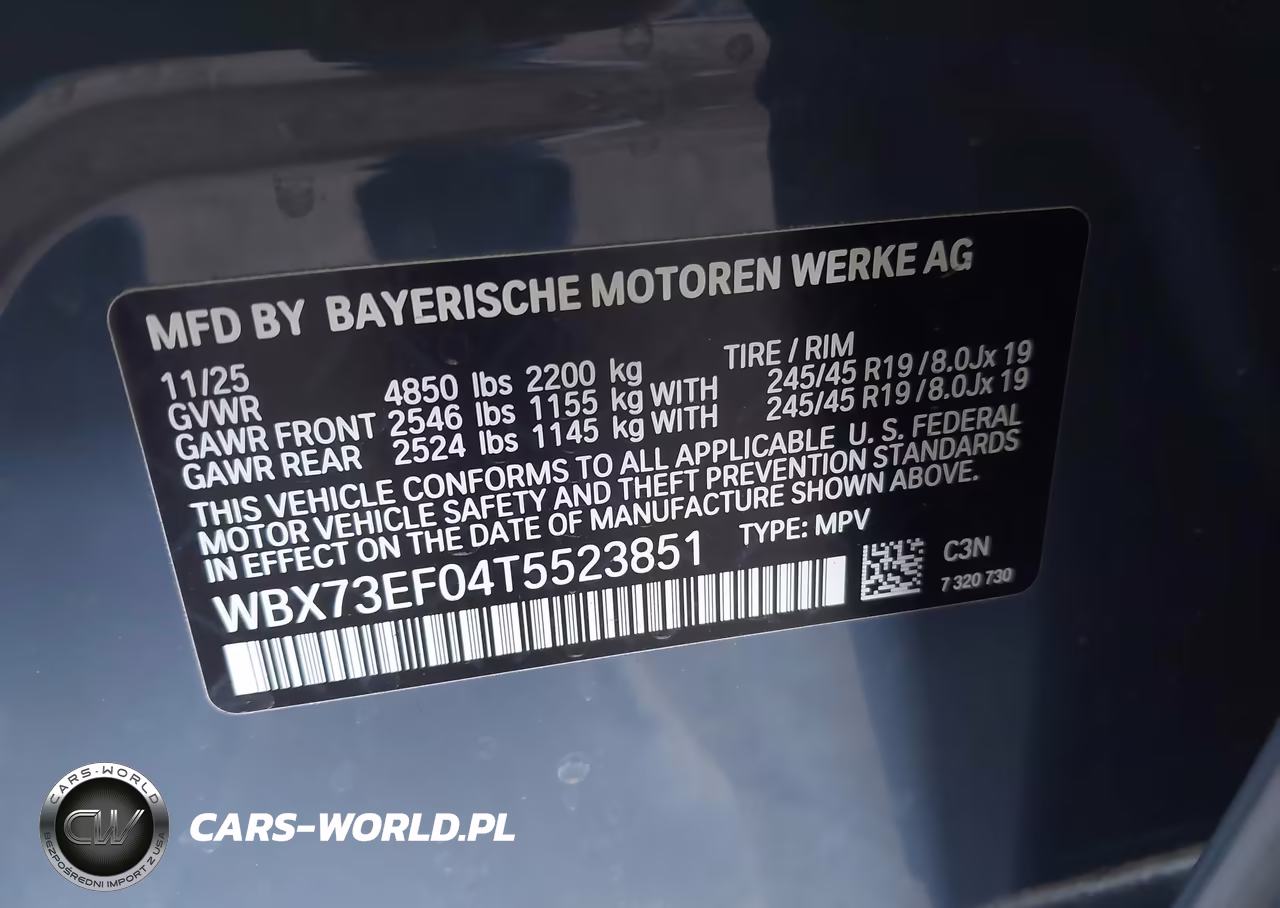 2026 BMW X1 xDrive28I VIN:WBX73EF04T5523851 - 9