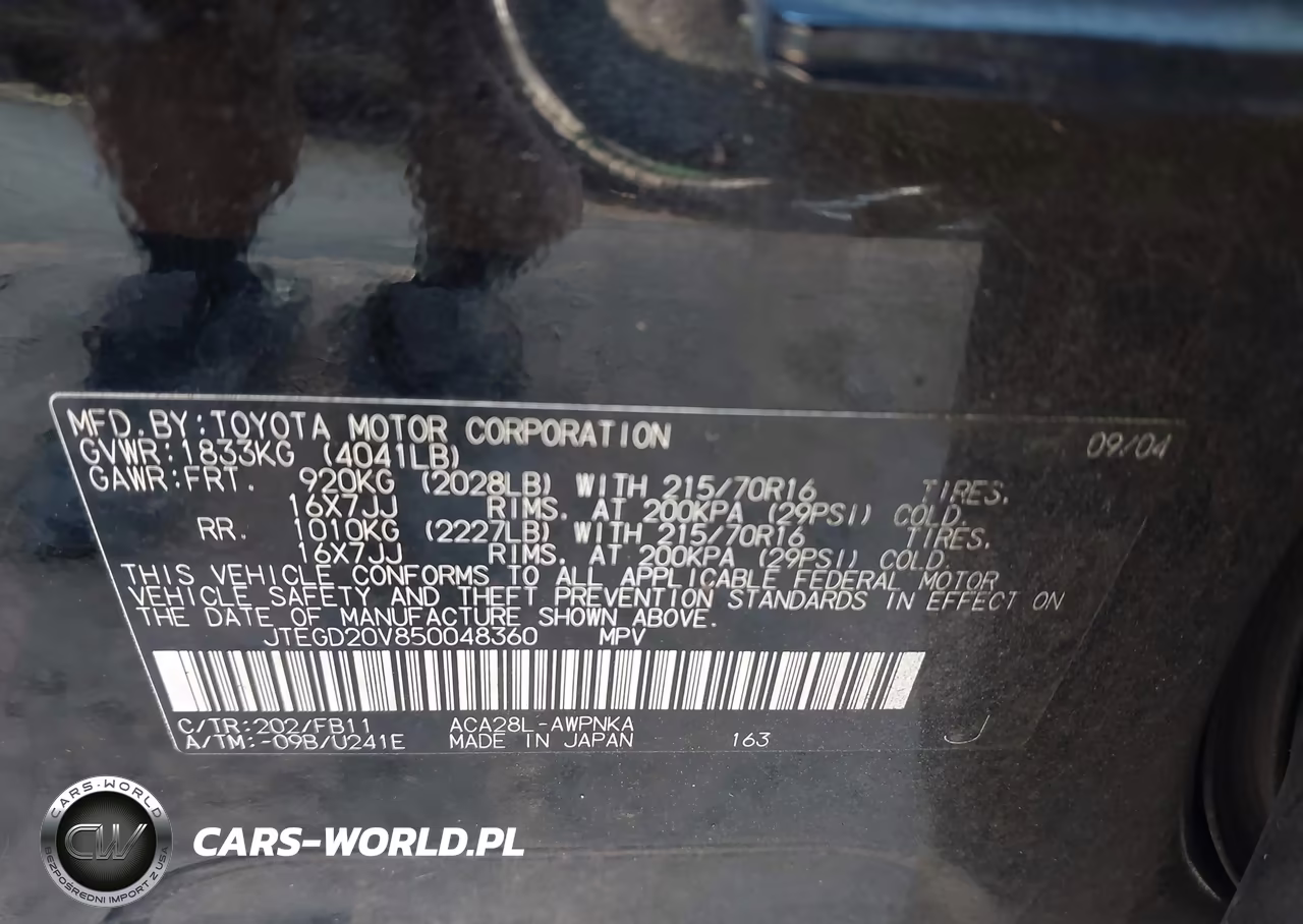 2005 Toyota Rav4 VIN:JTEGD20V850048360 - 9