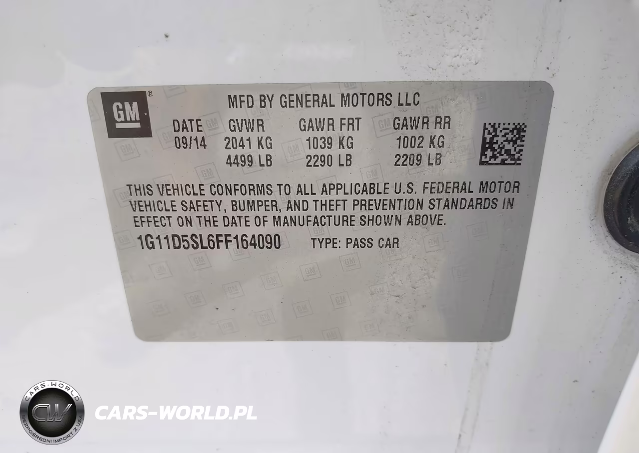 2015 Chevrolet Malibu 2Lt VIN:1G11D5SL6FF164090 - 9