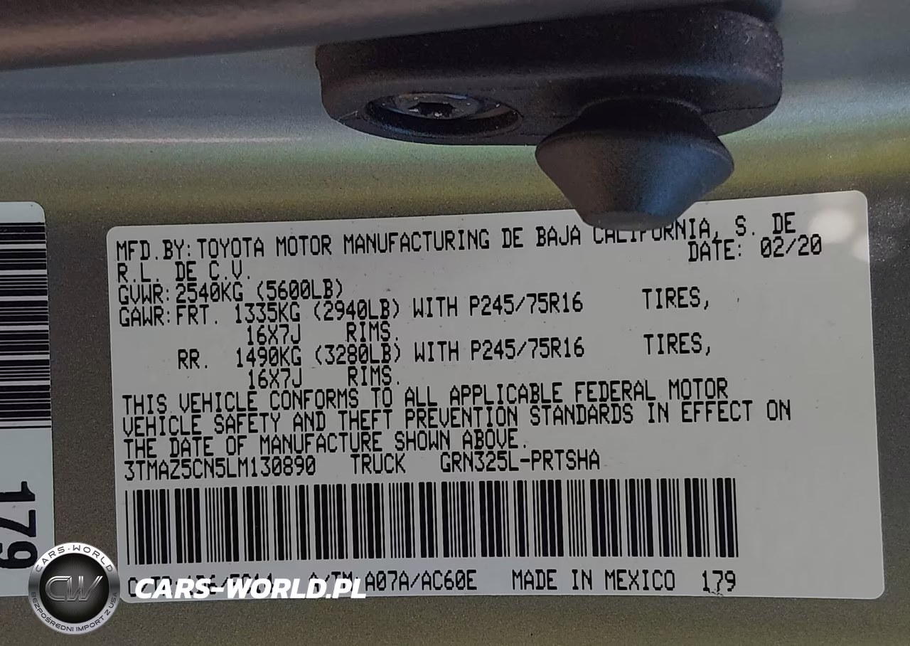 2020 Toyota Tacoma Sr5 V6 VIN:3TMAZ5CN5LM130890 - 9