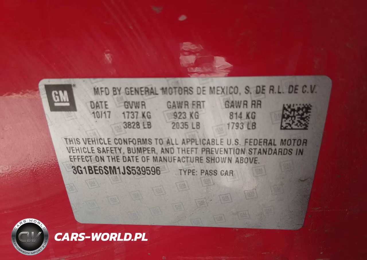 2018 Chevrolet Cruze Lt Auto VIN:3G1BE6SM1JS539596 - 9