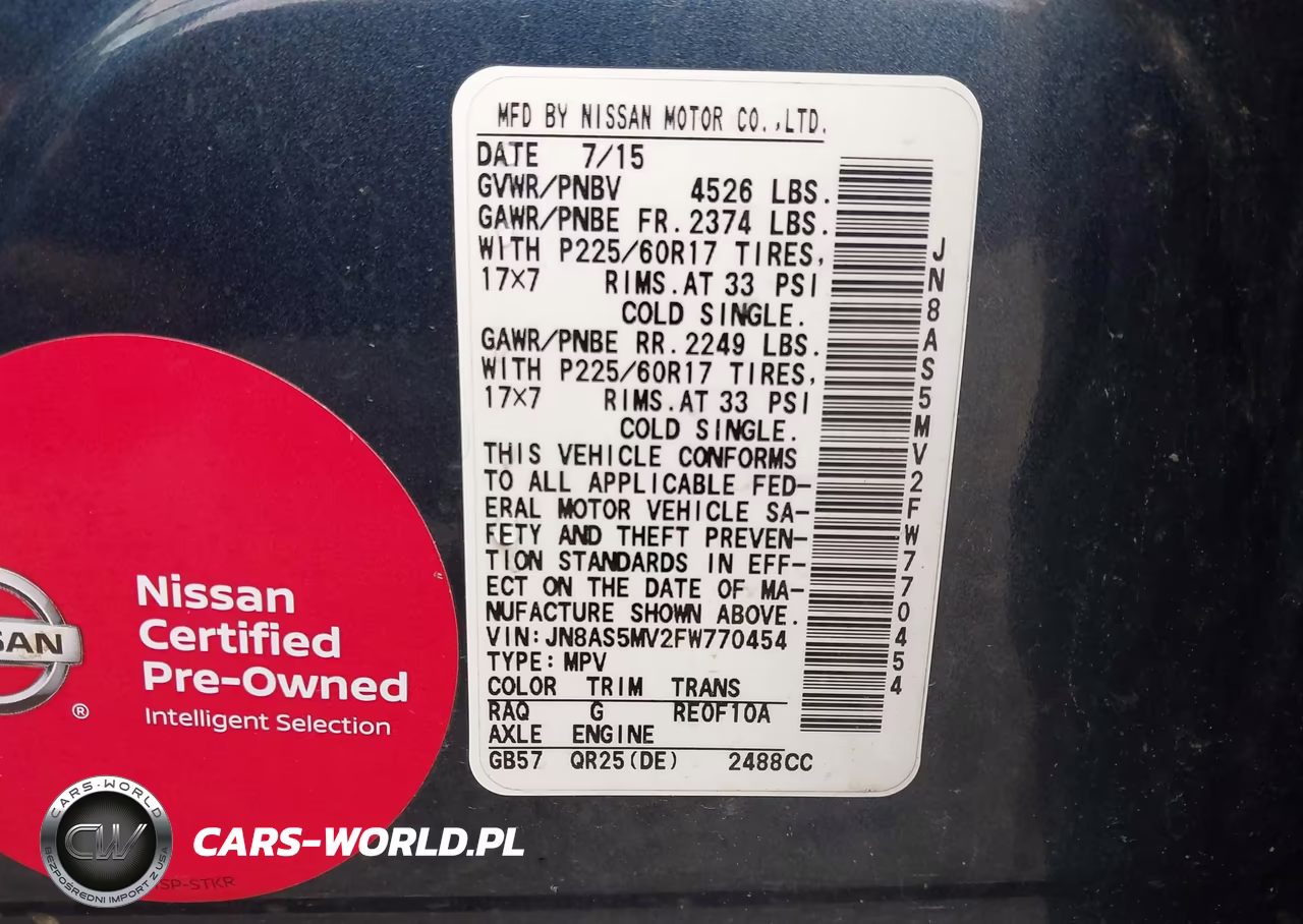 2015 Nissan Rogue Select S VIN:JN8AS5MV2FW770454 - 9