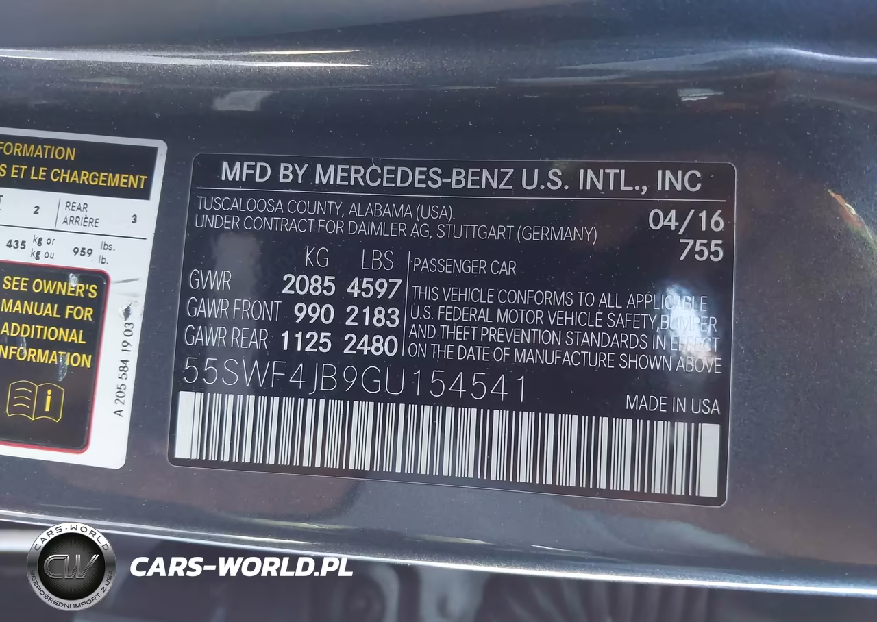 2016 Mercedes-Benz C 300 VIN:55SWF4JB9GU154541 - 9