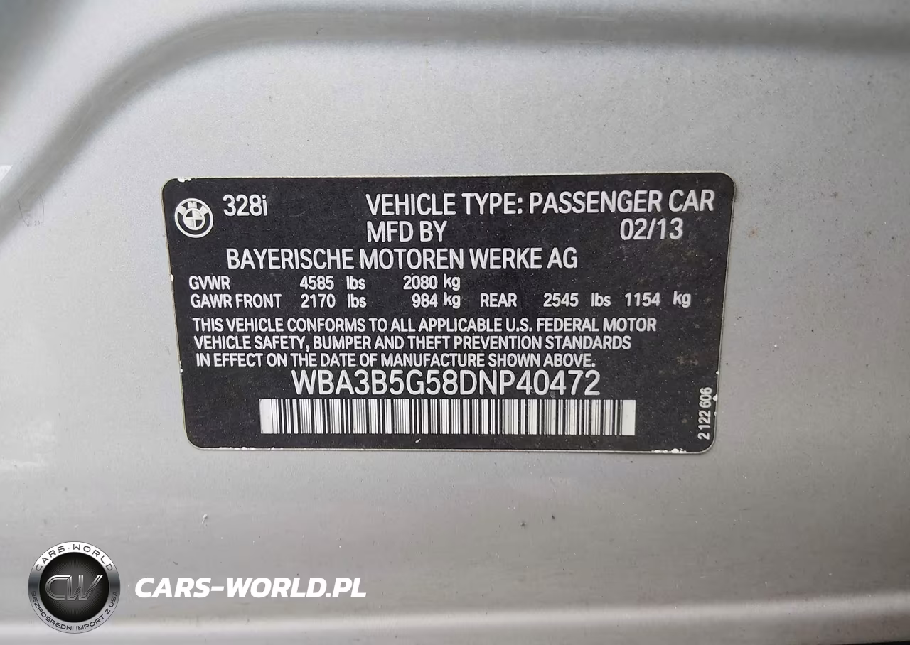 2013 BMW 328I xDrive VIN:WBA3B5G58DNP40472 - 9