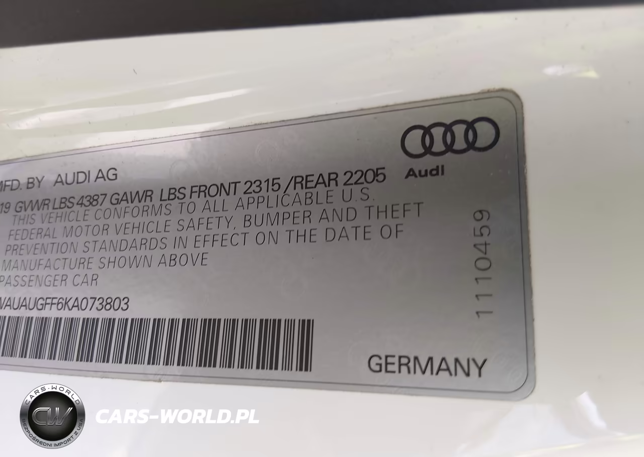 2019 Audi A3 40 Premium-40 Titanium Premium VIN:WAUAUGFF6KA073803 - 9