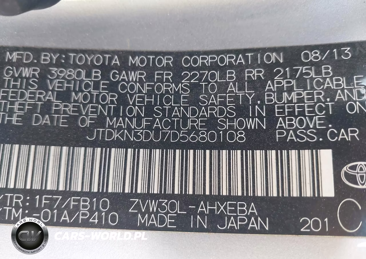 2013 Toyota Prius Three VIN:JTDKN3DU7D5680108 - 9