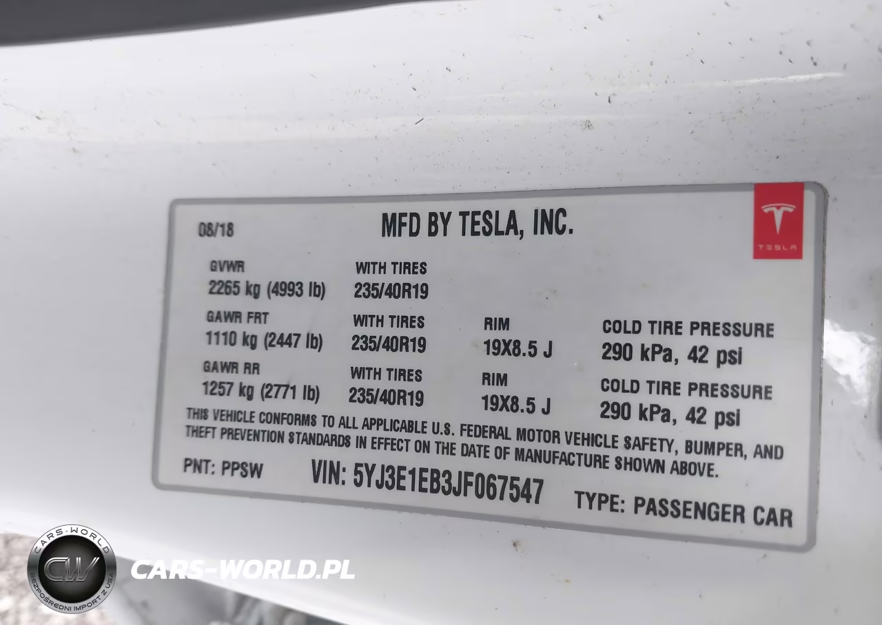2018 Tesla Model 3 Long Range-Performance VIN:5YJ3E1EB3JF067547 - 9