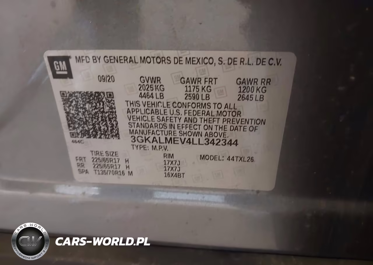 2020 GMC Terrain Fwd Sle VIN:3GKALMEV4LL342344 - 9