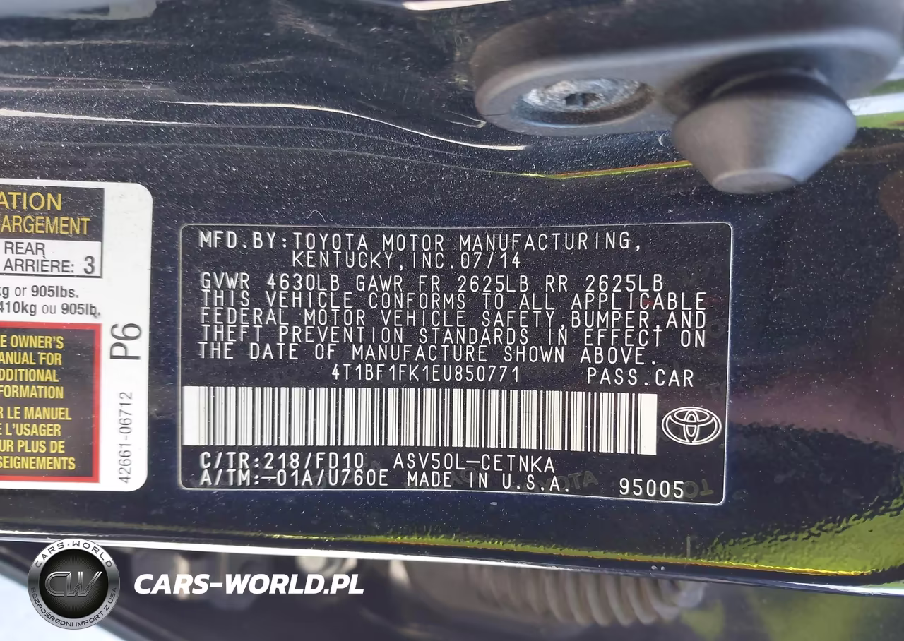 2014 Toyota Camry Le VIN:4T1BF1FK1EU850771 - 9