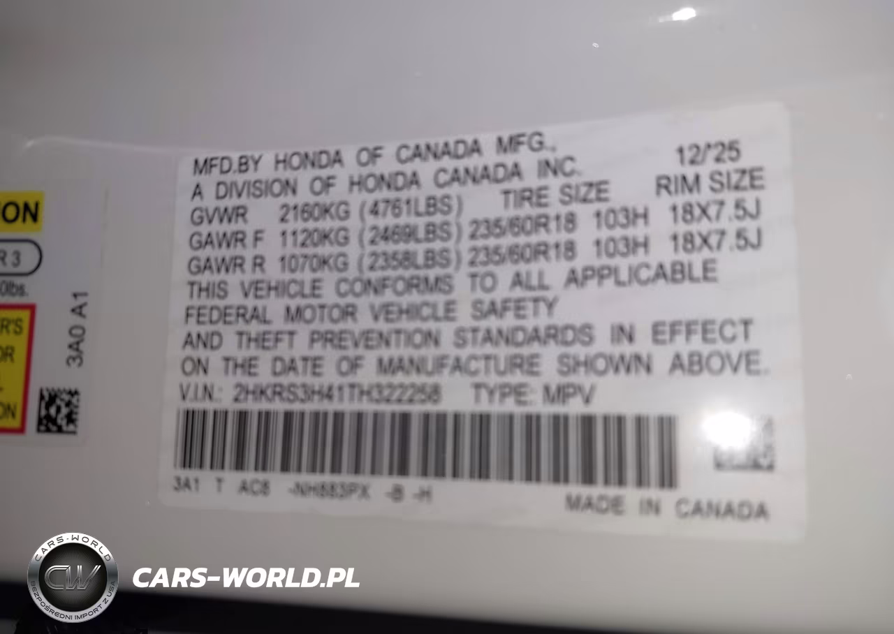 2026 Honda Cr-V Ex 2Wd VIN:2HKRS3H41TH322258 - 9
