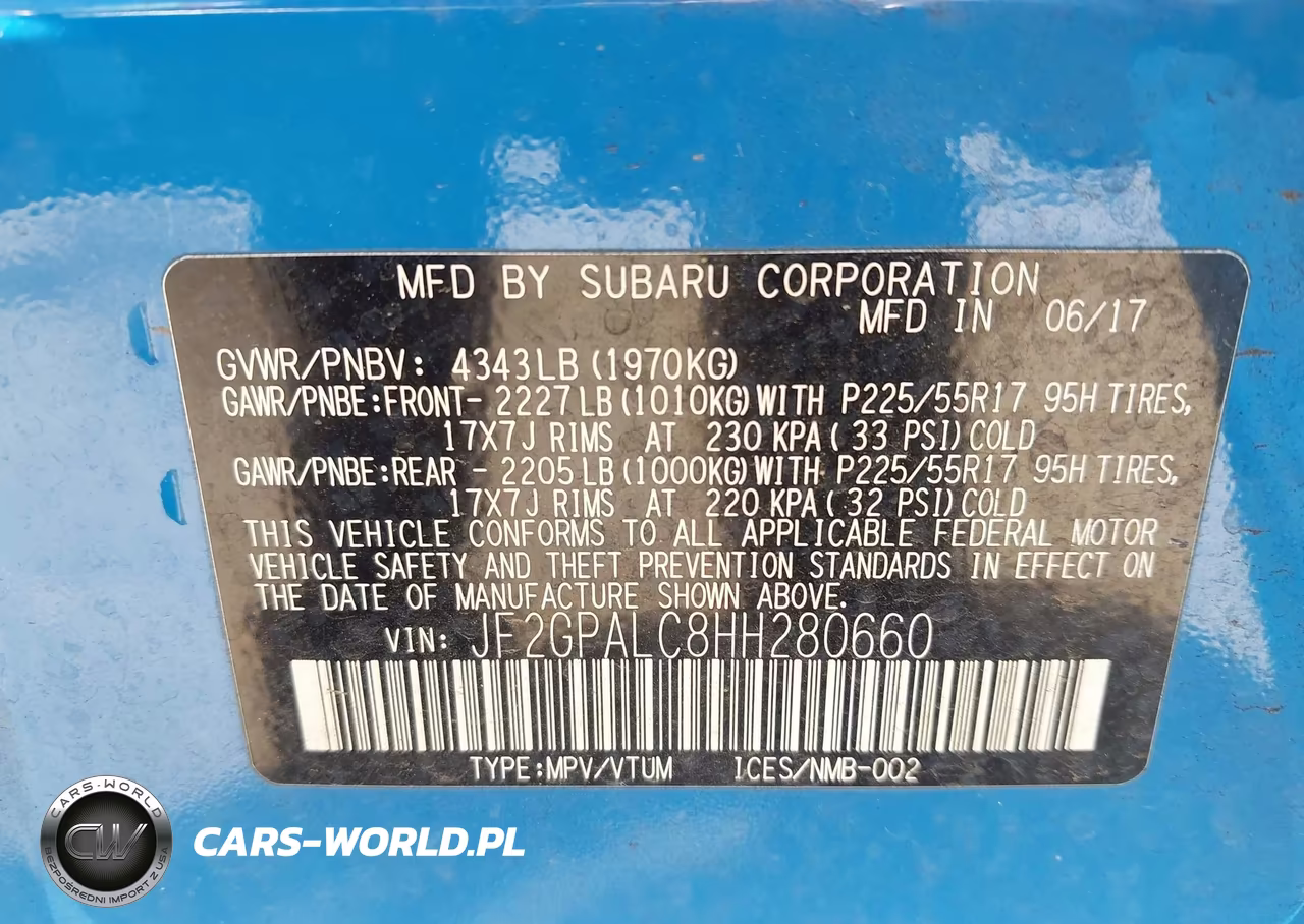 2017 Subaru Crosstrek 2.0I Limited VIN:JF2GPALC8HH280660 - 9