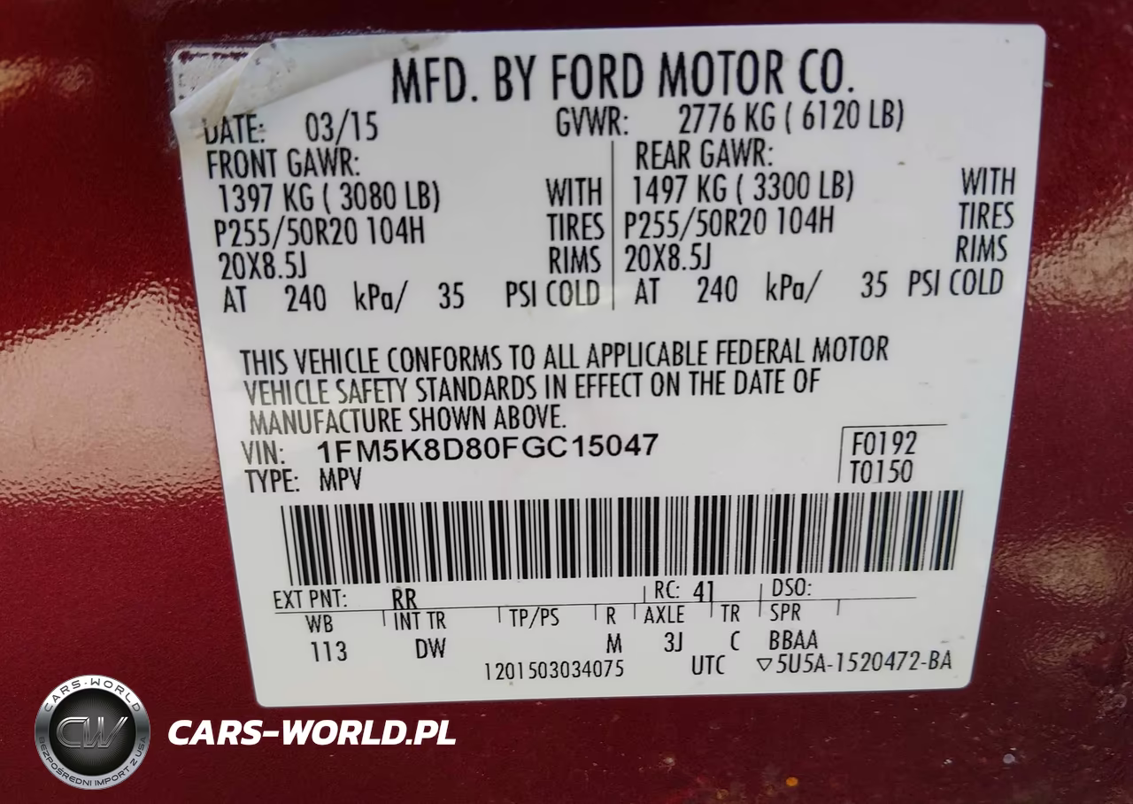 2015 Ford Explorer Xlt VIN:1FM5K8D80FGC15047 - 9