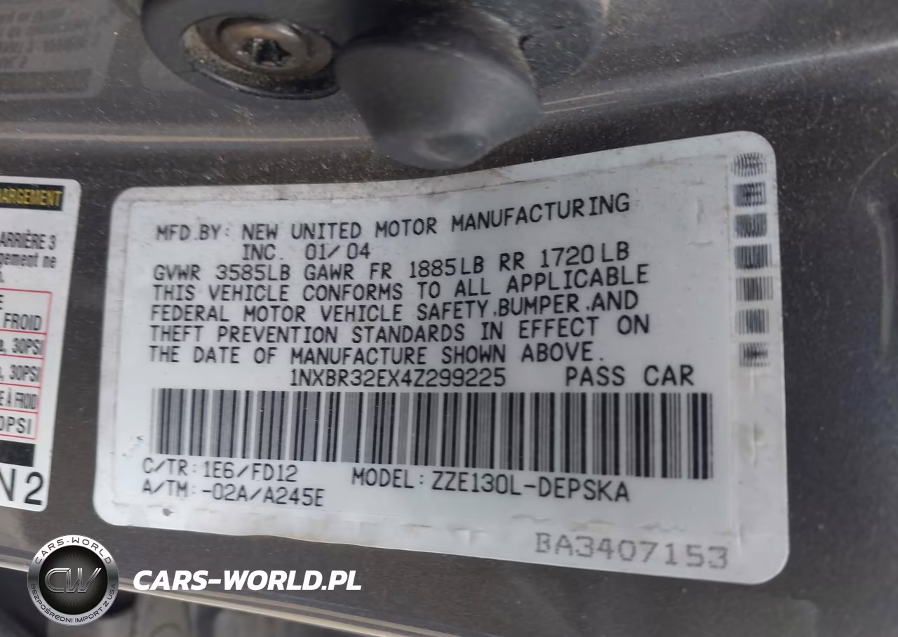 2004 Toyota Corolla S VIN:1NXBR32EX4Z299225 - 9