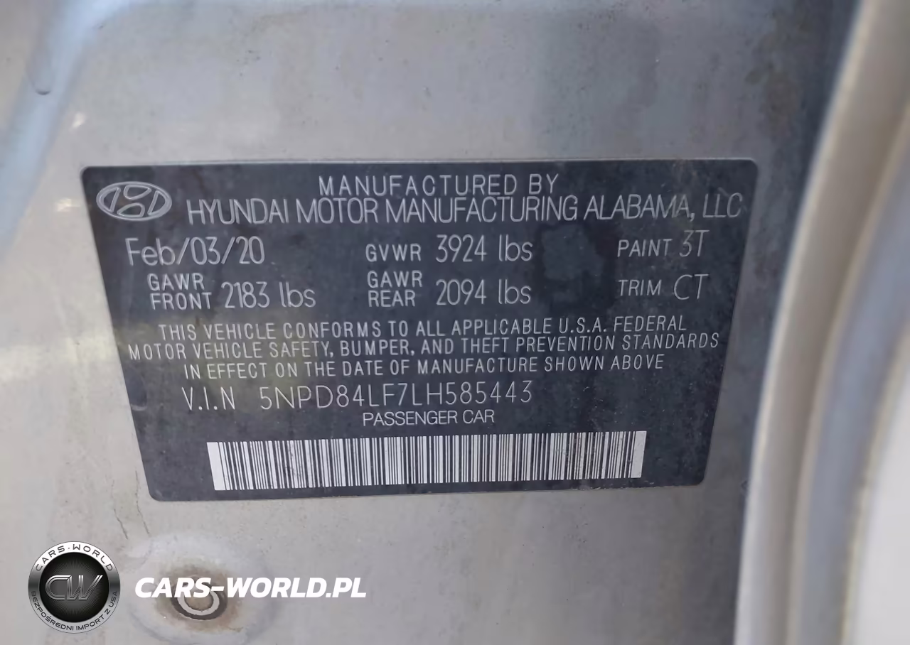 2020 Hyundai Elantra Limited VIN:5NPD84LF7LH585443 - 9