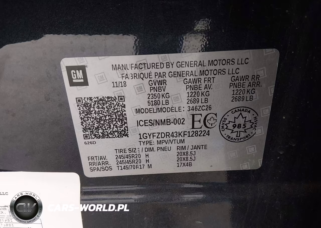 2019 Cadillac Xt4 Premium Luxury VIN:1GYFZDR43KF128224 - 9