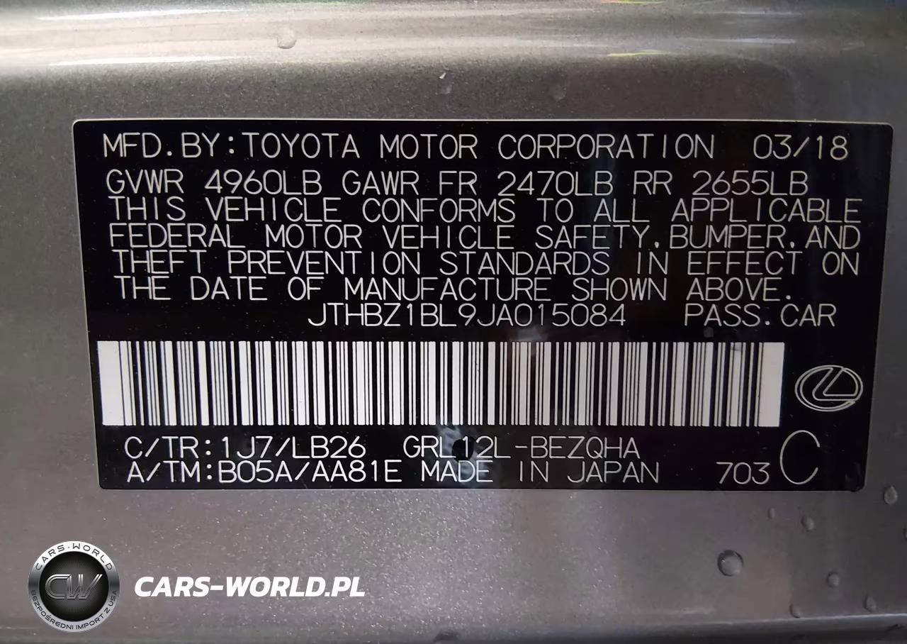 2018 Lexus Gs 350 F Sport VIN:JTHBZ1BL9JA015084 - 9