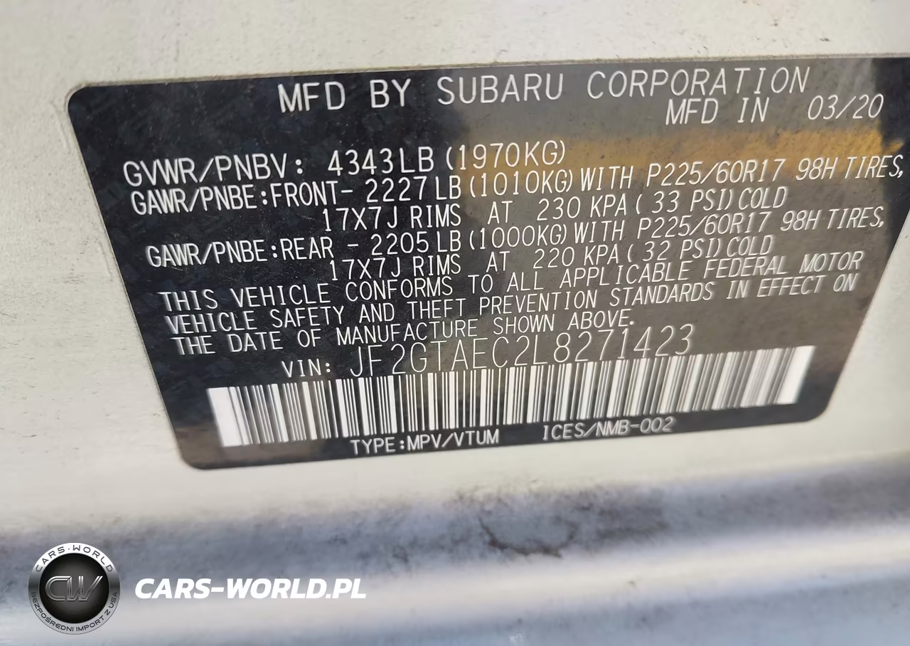 2020 Subaru Crosstrek Premium VIN:JF2GTAEC2L8271423 - 9
