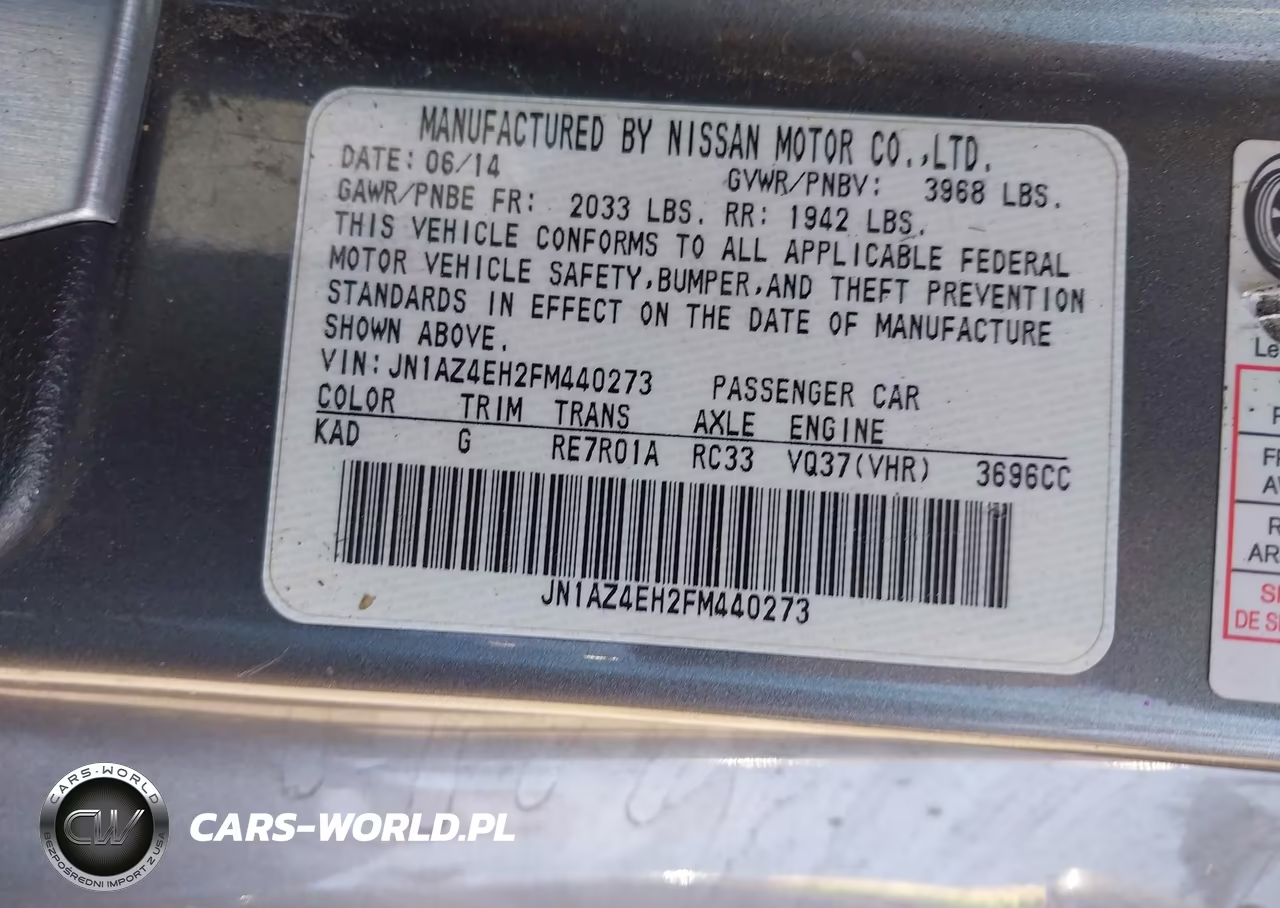 2015 Nissan 370Z Sport Tech VIN:JN1AZ4EH2FM440273 - 9