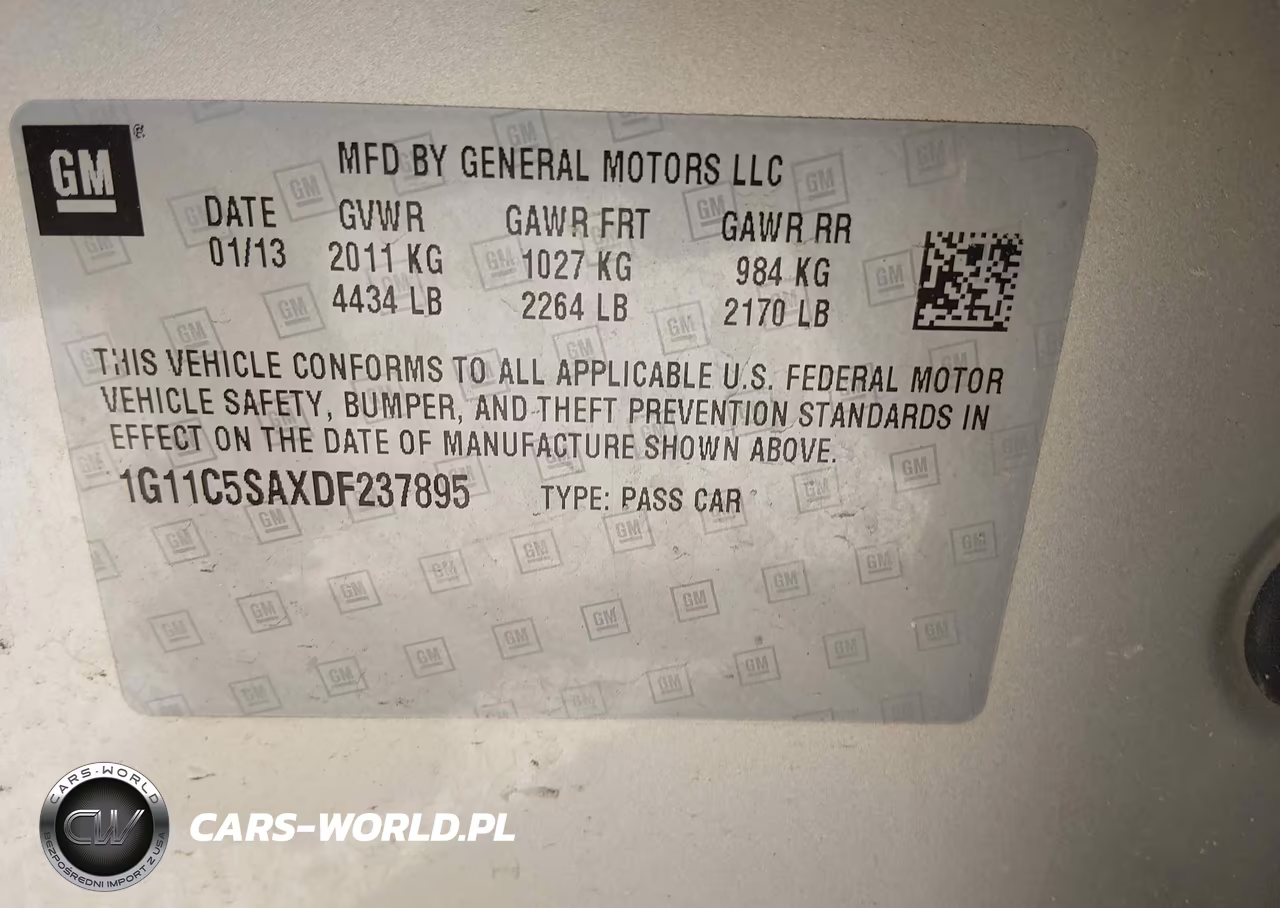 2013 Chevrolet Malibu 1Lt VIN:1G11C5SAXDF237895 - 9