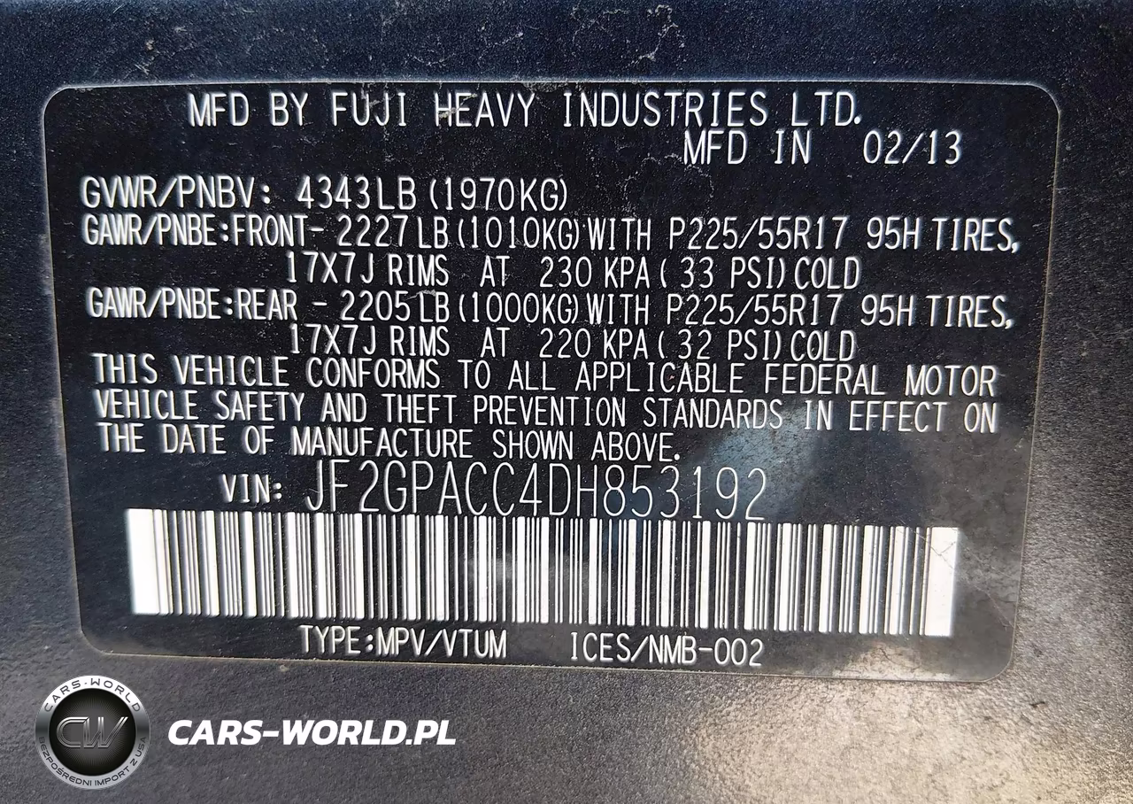 2013 Subaru Xv Crosstrek 2.0I Premium VIN:JF2GPACC4DH853192 - 9