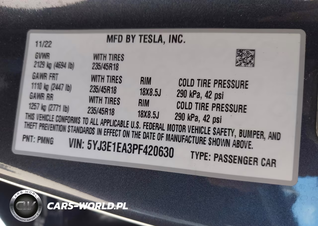 2023 Tesla Model 3 Rear-Wheel Drive VIN:5YJ3E1EA3PF420630 - 9