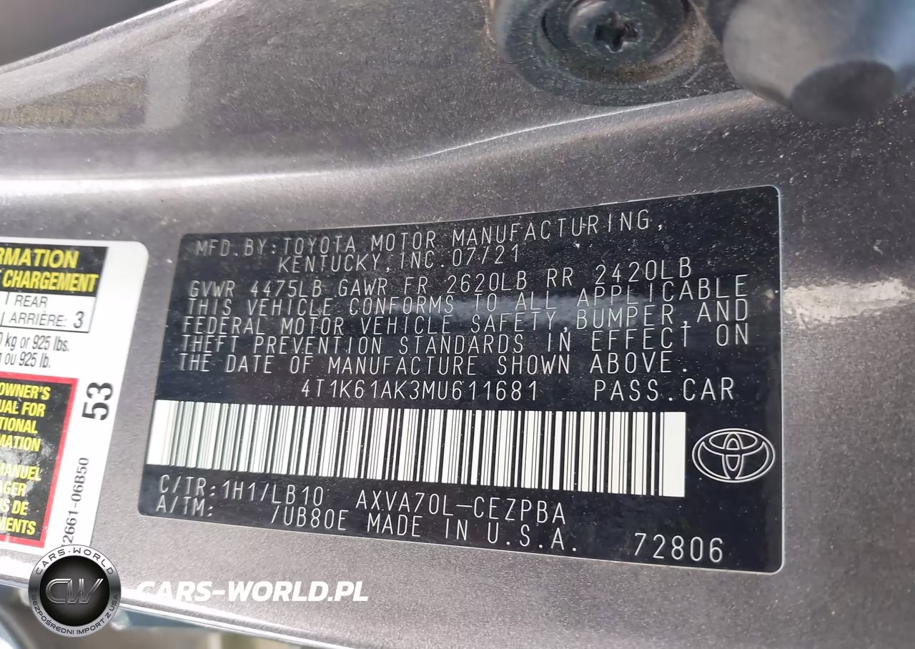 2021 Toyota Camry Xse VIN:4T1K61AK3MU611681 - 9