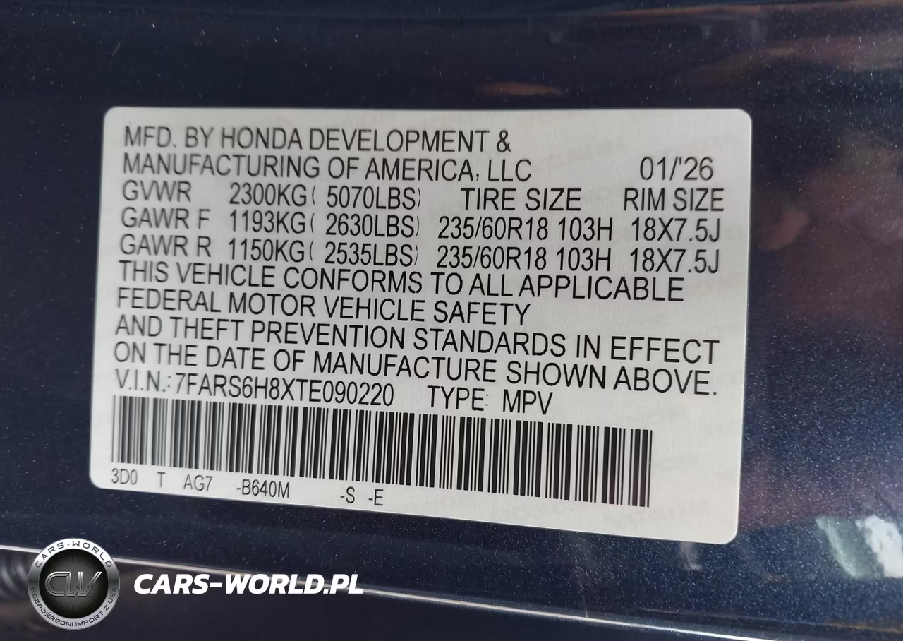 2026 Honda Cr-V Hybrid Awd Sport-L VIN:7FARS6H8XTE090220 - 9
