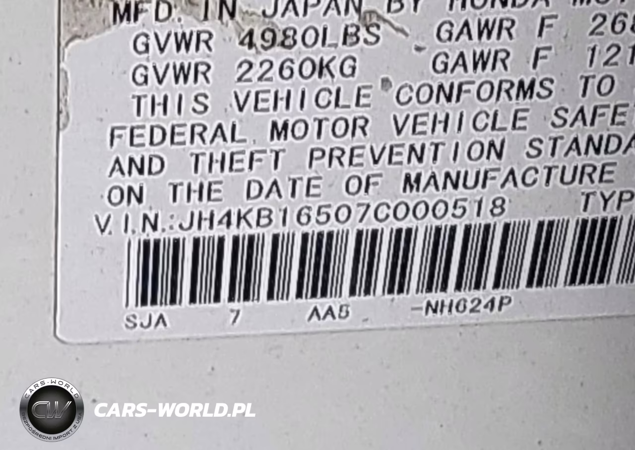 2007 Acura Rl 3.5 VIN:JH4KB16507C000518 - 9