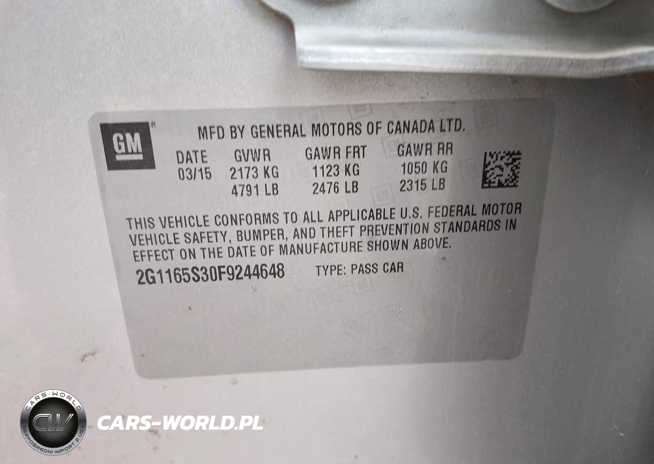 2015 Chevrolet Impala 2Lz VIN:2G1165S30F9244648 - 9