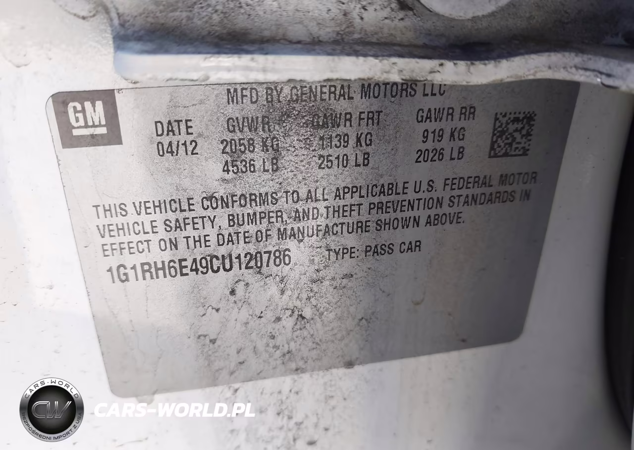 2012 Chevrolet Volt VIN:1G1RH6E49CU120786 - 9