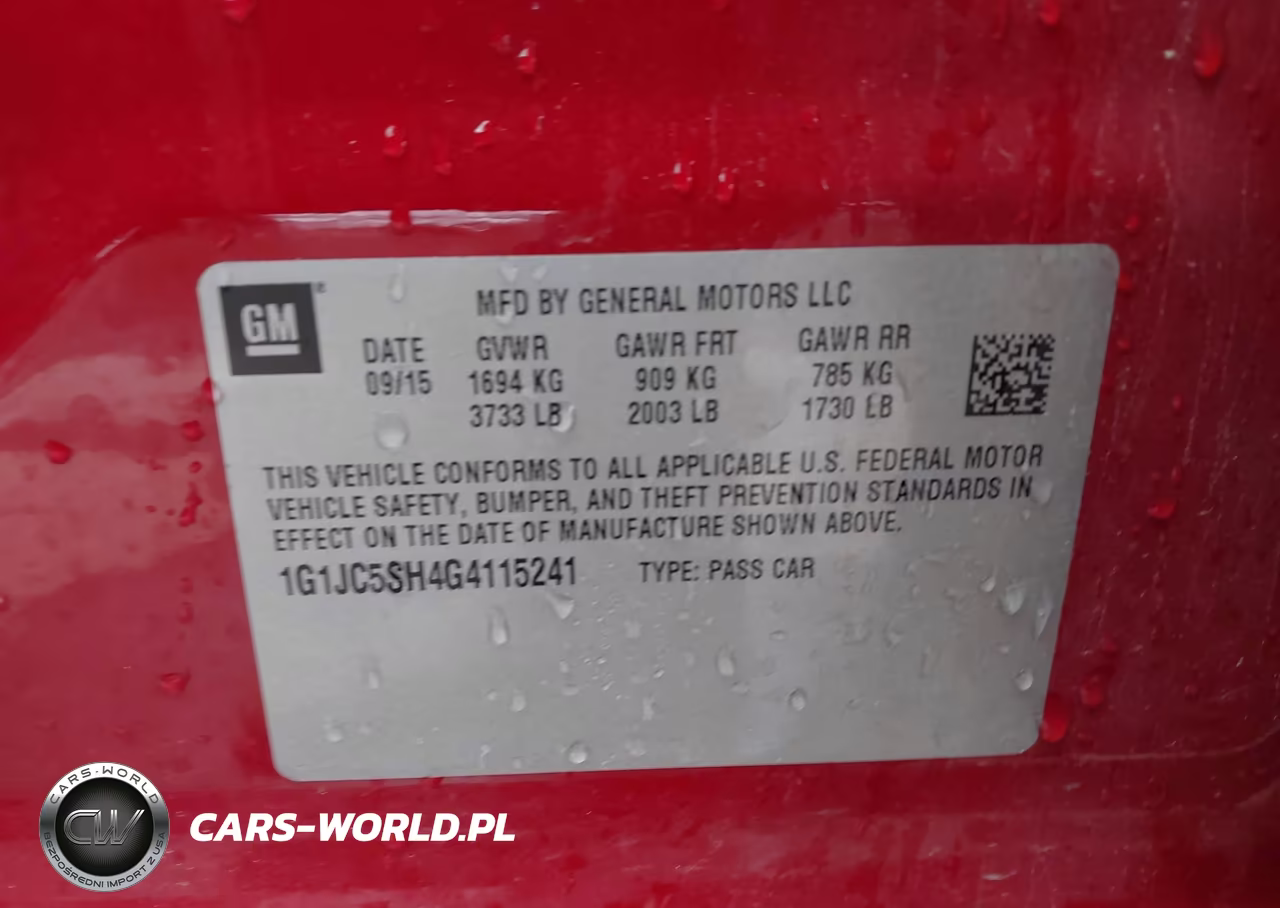 2016 Chevrolet Sonic Lt Auto VIN:1G1JC5SH4G4115241 - 9