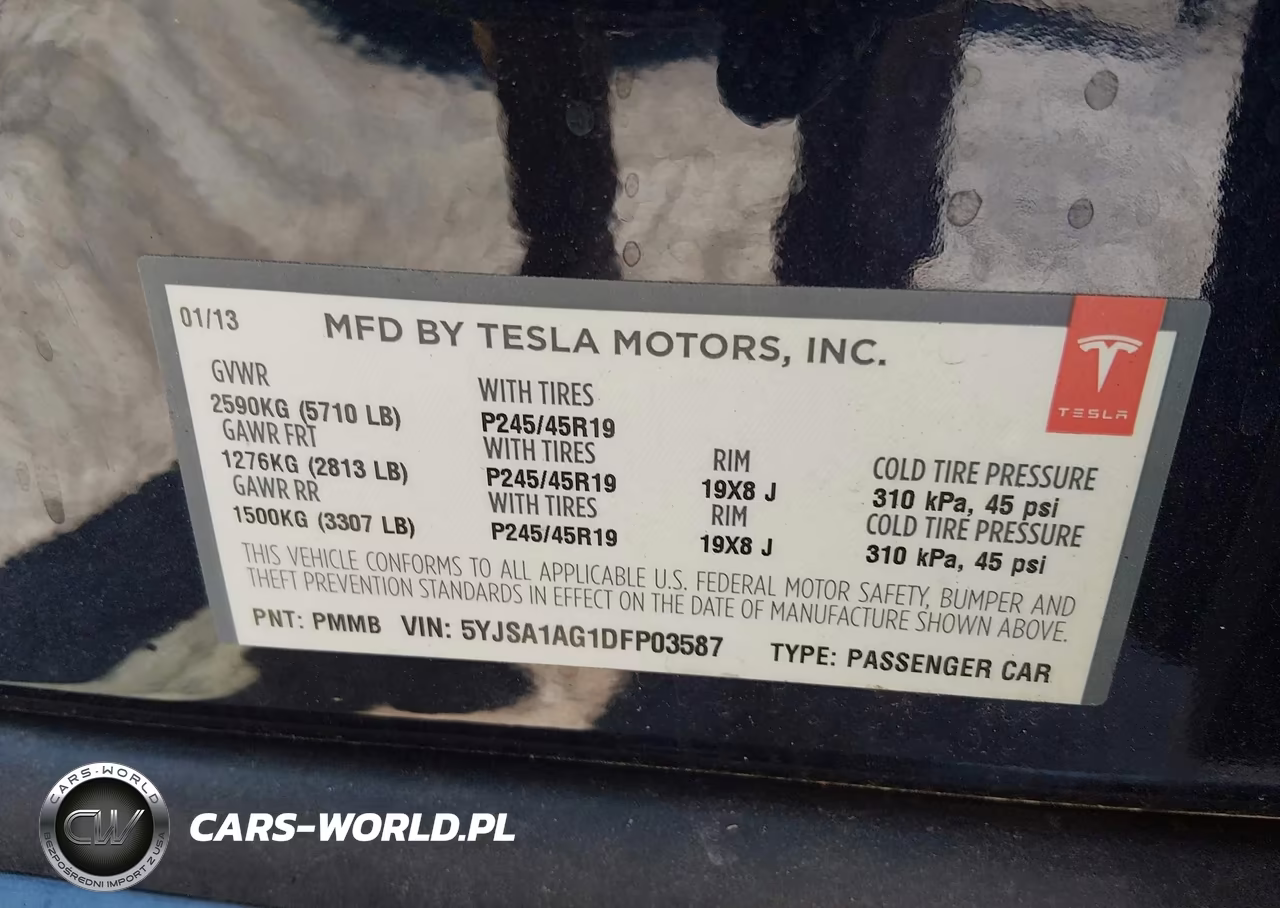 2013 Tesla Model S VIN:5YJSA1AG1DFP03587 - 9