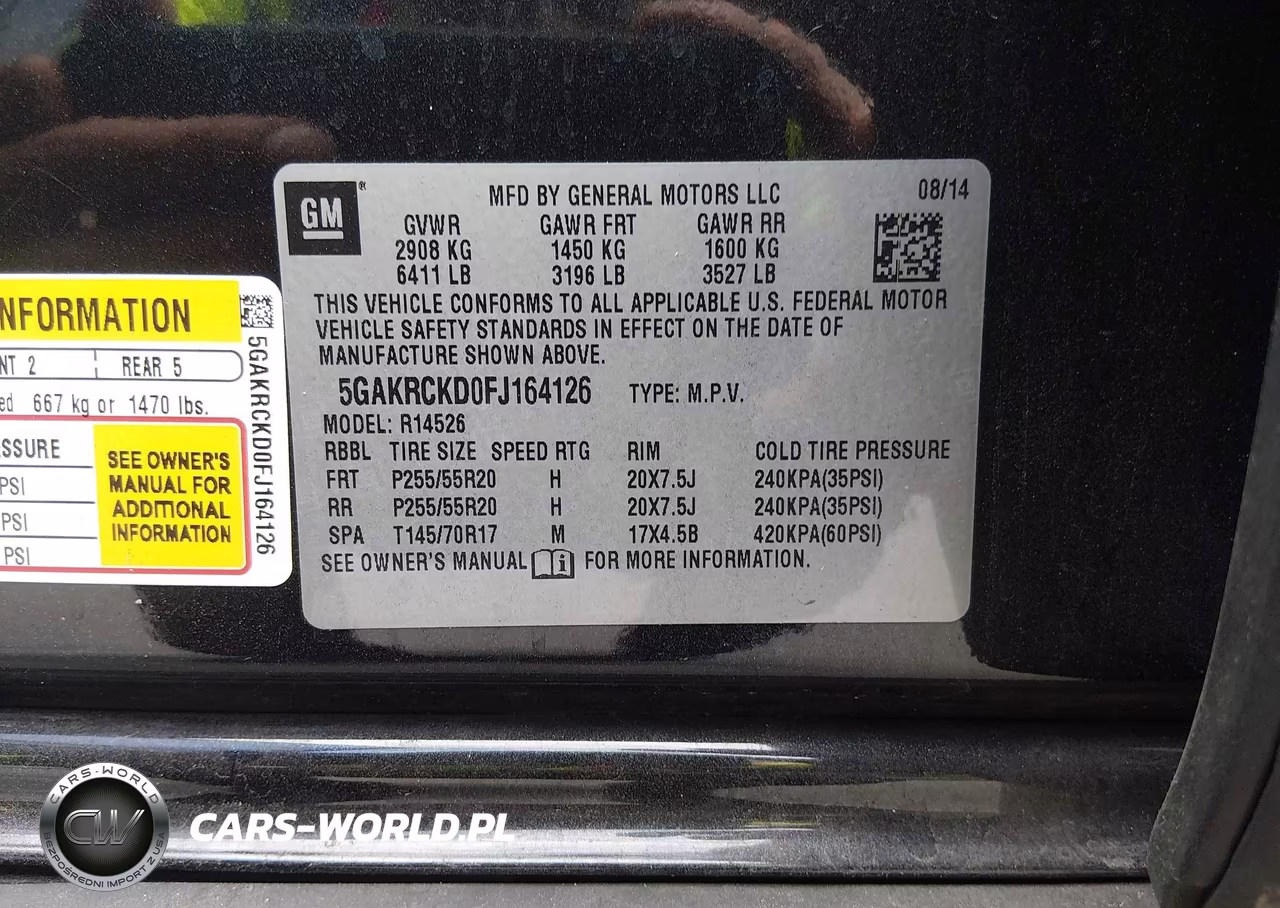 2015 Buick Enclave Premium VIN:5GAKRCKD0FJ164126 - 9