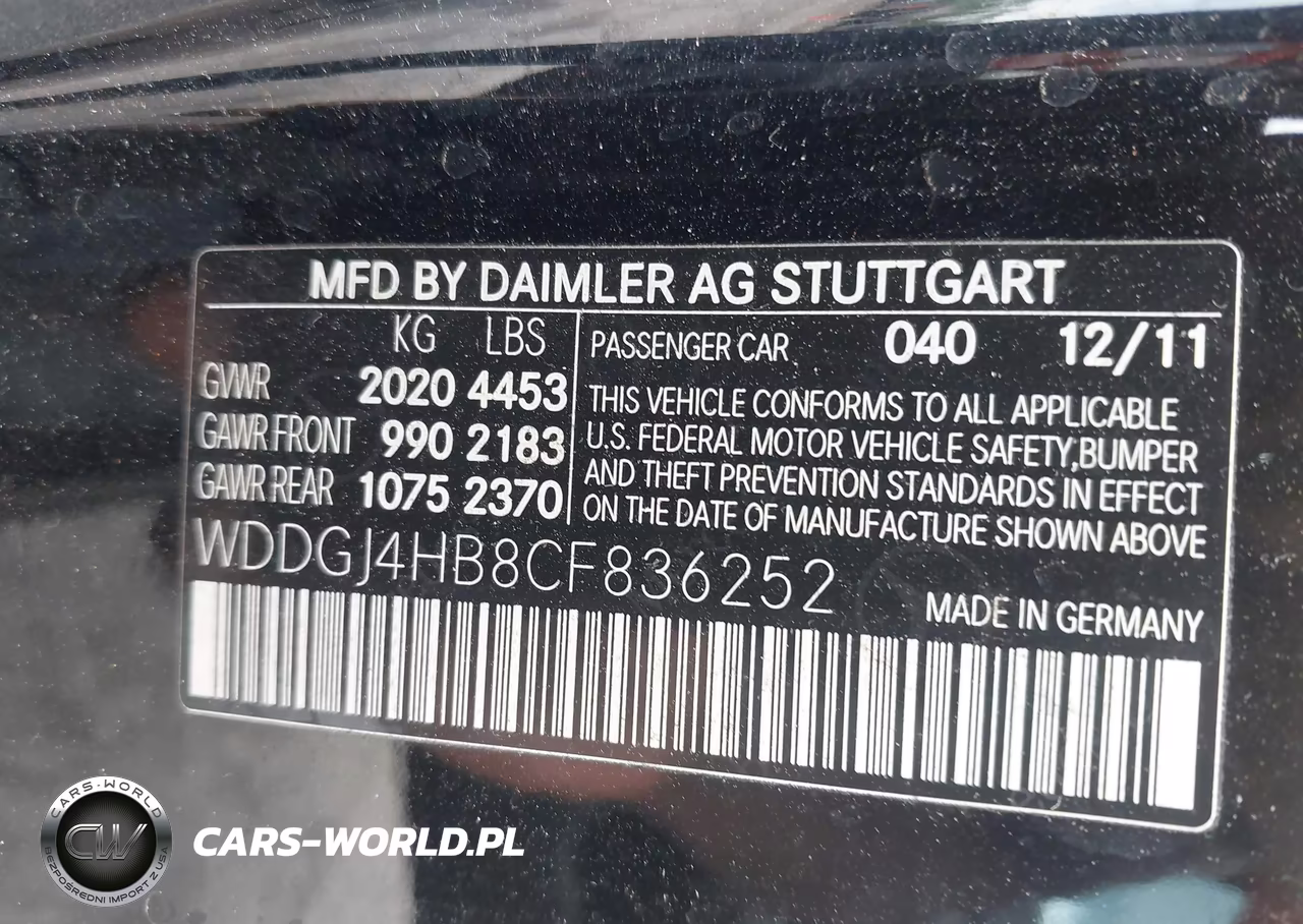 2012 Mercedes-Benz C 250 VIN:WDDGJ4HB8CF836252 - 9