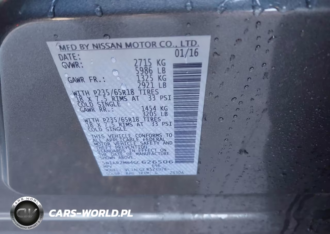 2016 Nissan Pathfinder Sl VIN:5N1AR2MN4GC626506 - 9