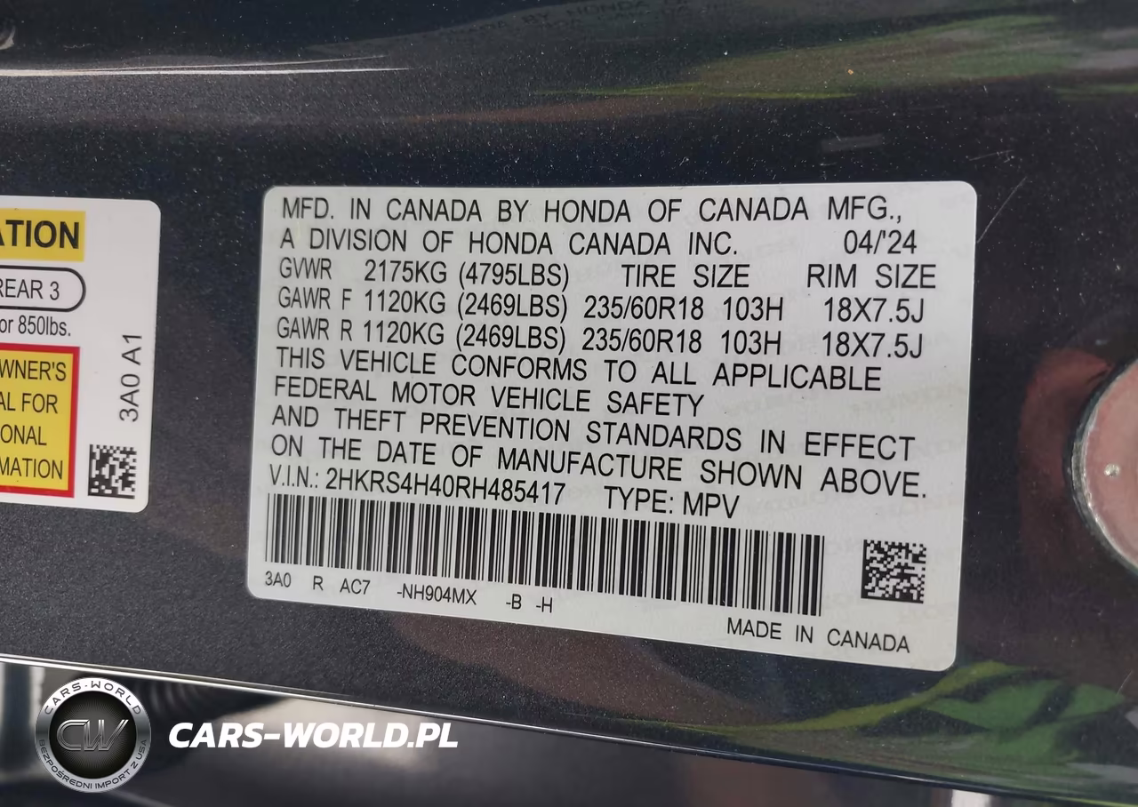 2024 Honda Cr-V Ex Awd VIN:2HKRS4H40RH485417 - 9