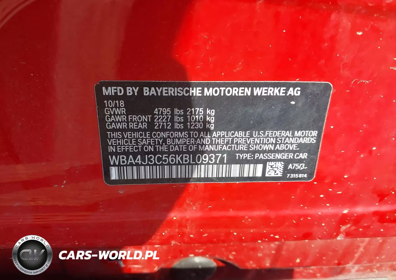 2019 BMW 430I Gran Coupe xDrive VIN:WBA4J3C56KBL09371 - 9