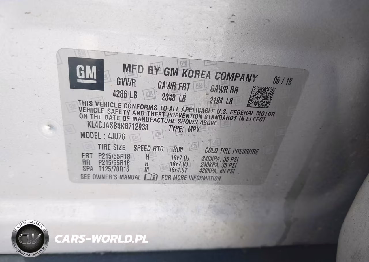 2019 Buick Encore Fwd Preferred VIN:KL4CJASB4KB712933 - 9